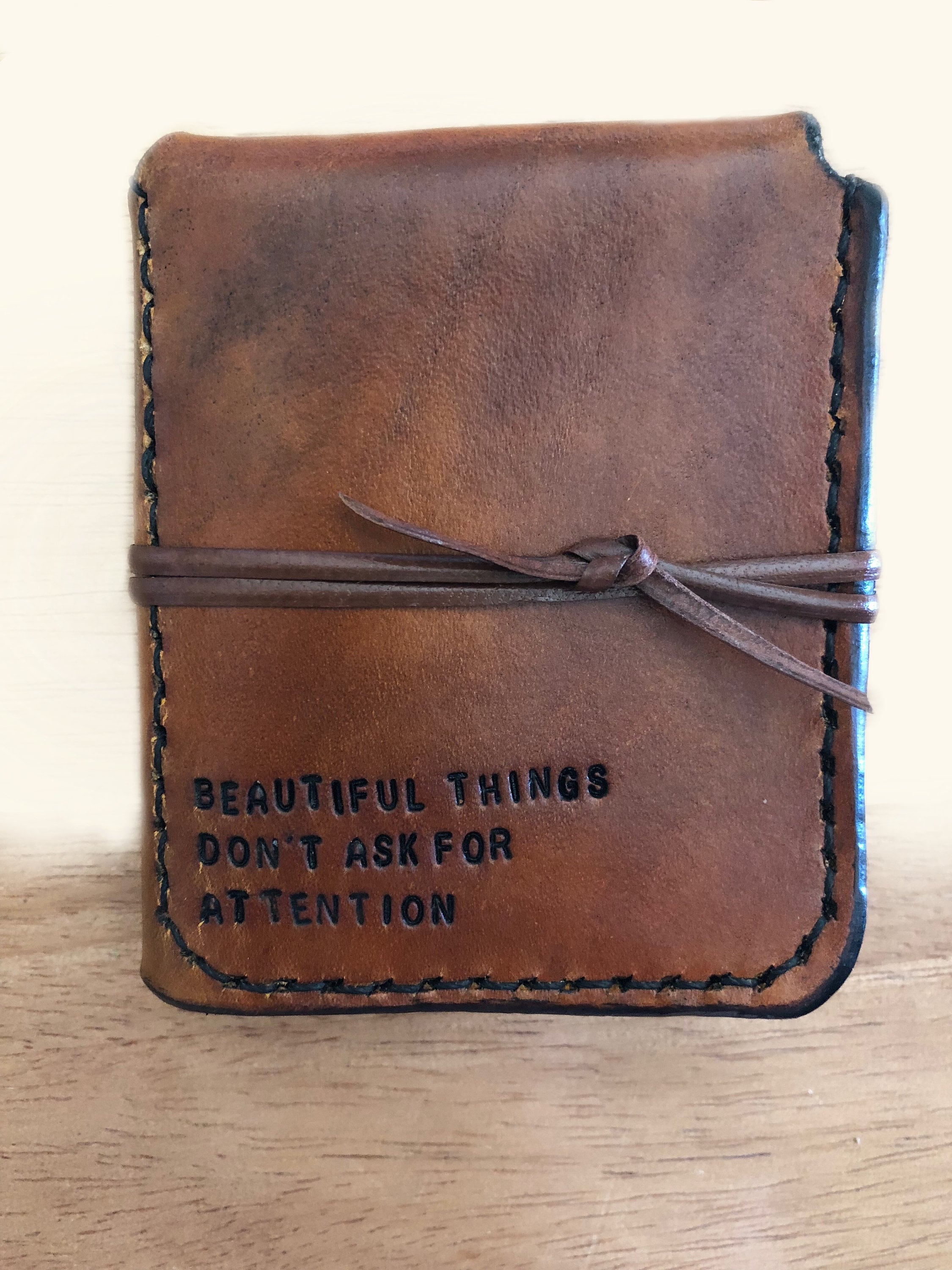 Walter Mitty Wallet Custom Leather Tri-fold - Etsy España