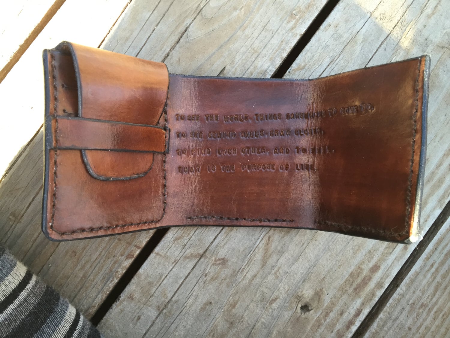 Walter Mitty Wallet Custom Leather Trifold Wallet Etsy Canada