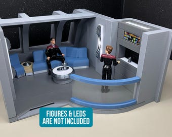 Star Trek Voyager Janeway&#39;s Ready Room Window Lounge Section Playset Window Floor Replicator Designed  LED&#39;s Sectional sofa Coffee Table