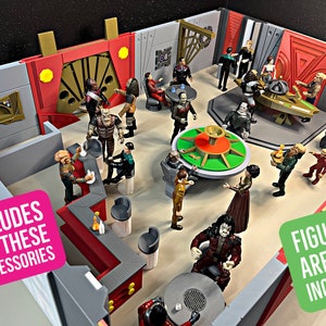 Quark&#39;s Bar Playset: Handcrafted Star Trek Decor for Sci-Fi Fans
