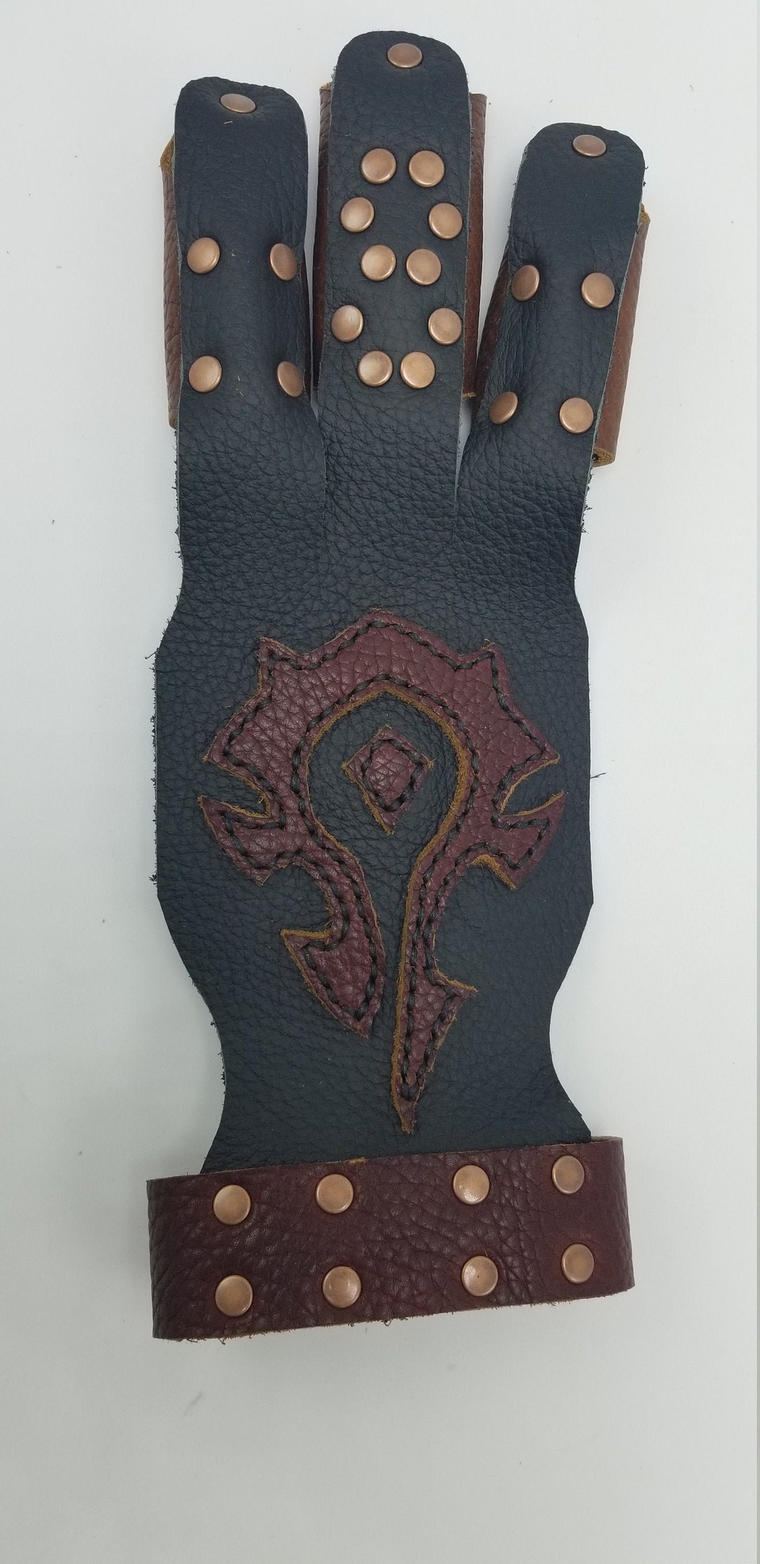 Handmade Leather Archer Glove Bow Glove 3 Finger Archery Etsy