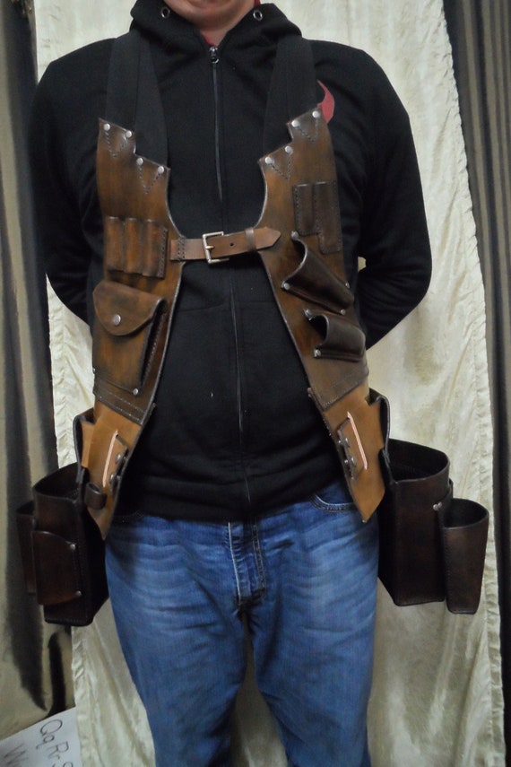 Handmade Leather Tool Vest Customized - Handmade Leather Carpenter Pouches Handmade Leather Tool Vest Customized - Handmade Leather Carpenter Pouches