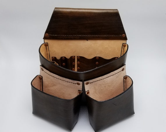 handmade leather tool pouch