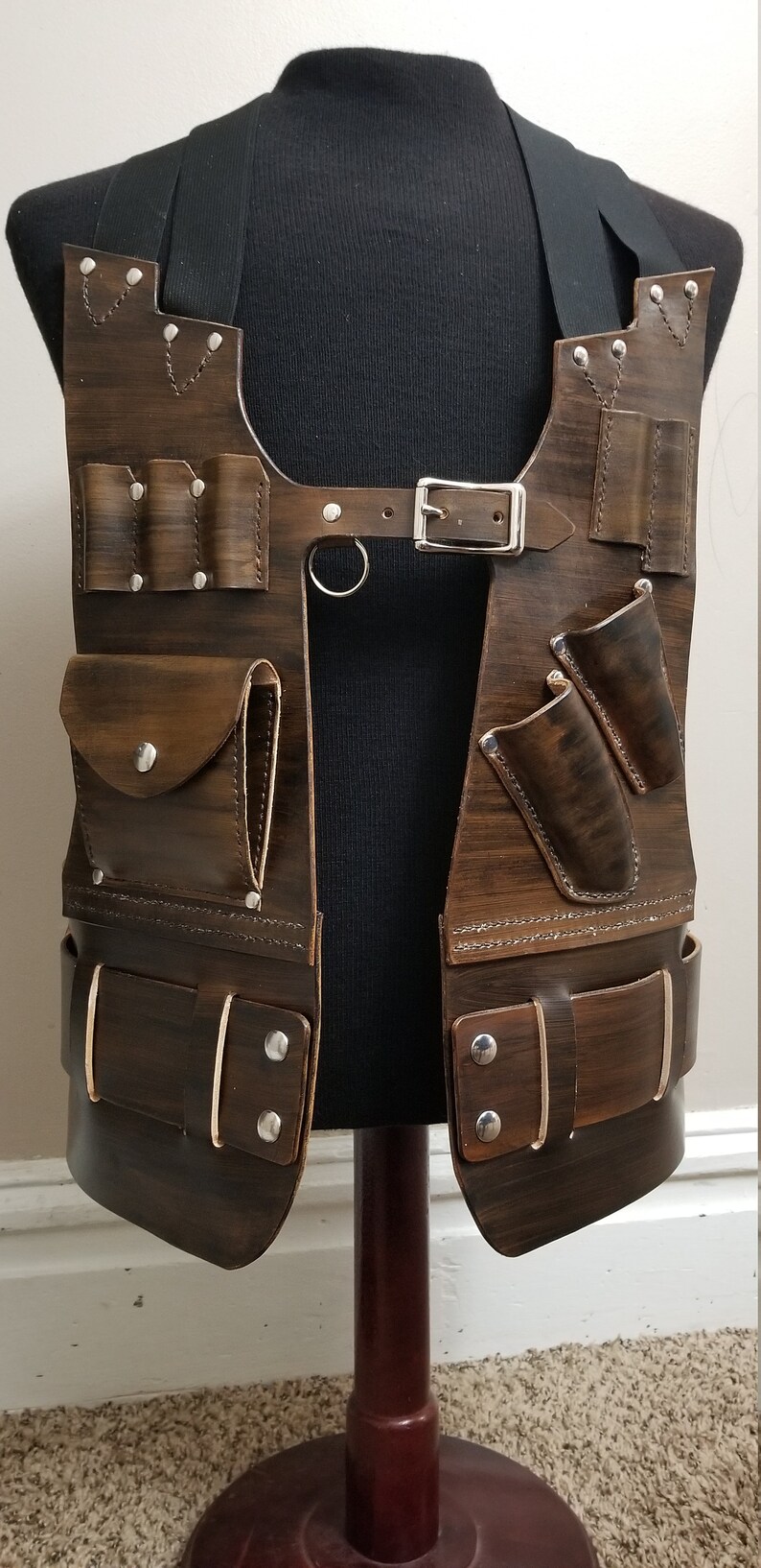 Handmade Leather Tool Vest Leather tool belt Etsy