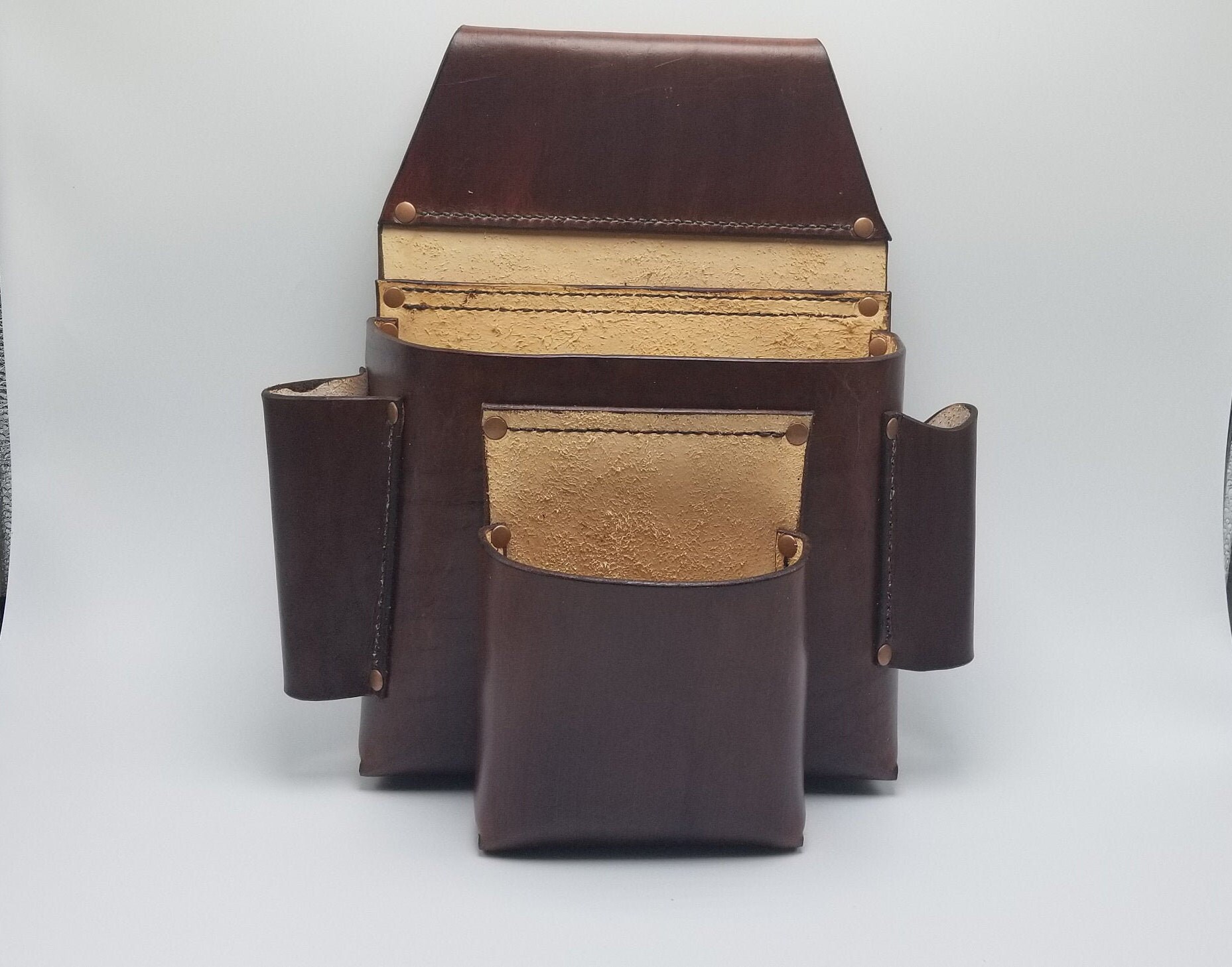 handmade leather tool pouch