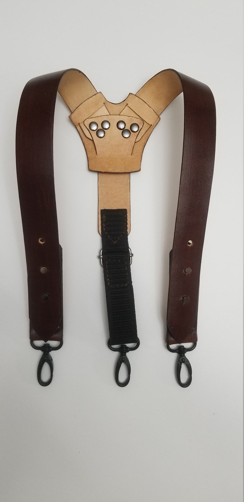Handmade Leather Suspenders Customized Leather Etsy
