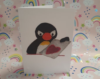 Pingu Birthday Card Noot Noot Valentines Greetings Card Etsy