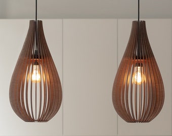 Semplicità sofisticata: lampada a sospensione moderna in legno di metà secolo - perfetta per ogni stanza - lasciati ispirare dalla semplicità