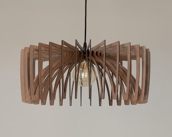 Handcrafted Wooden Pendant Light -Illuminate Your Space with Artisan Elegance & Natural Warmth