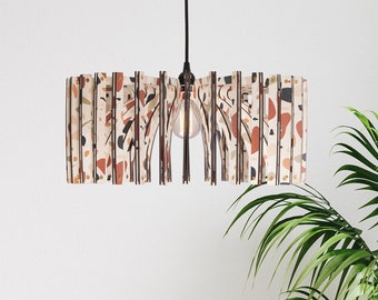 Mid-Century Modern Wood Pendant Light - Nordic Style Ceiling Lamp