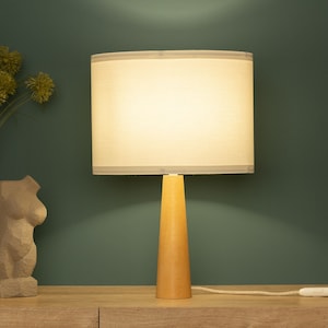 Wooden Bedside Light, Table Lamp, Desk Lamp, Bedroom Light, Tablelamp, Handcrafted Design, Modern Style, Unique Office Lamp