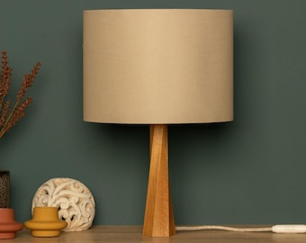 Handcrafted Wooden Table Lamp: Modern Bedside Desk Light