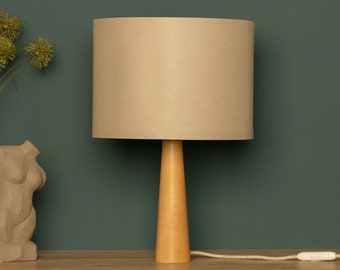 Solid Wood Table Lamp Vector Minimal Nordic Design Beech/Iroko/Oak/American Walnut E27 Lamp Holder