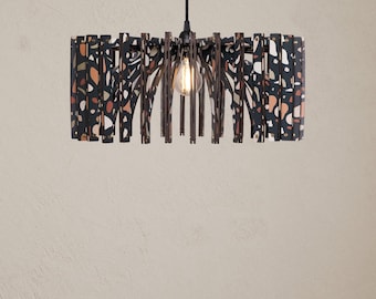 Scandinavian Wood Pendant Light: Modern Hanging Lamp, Natural Oak