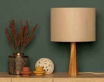 DISTORTION table Lamp Mid-Century Wood Charm, Artfully Styled for Modern Ambiance - Illuminate with Elegance & Uniqueness