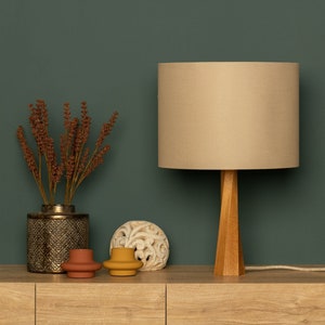 DISTORTION table Lamp Mid-Century Wood Charm, Artfully Styled for Modern Ambiance - Illuminate with Elegance & Uniqueness