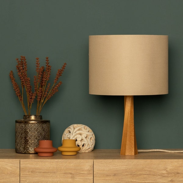 DISTORTION table Lamp Mid-Century Wood Charm, Artfully Styled for Modern Ambiance - Illuminate with Elegance & Uniqueness