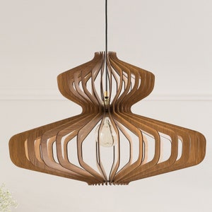 Wood Pendant Light | Wood Lamp | Chandelier Lighting | Ceiling Light |  | Dezaart Wood Chandelier | Wooden Pendant Light