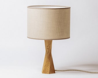 Table Lamp DISTORTION | Wood Table Lamp | Bedside Lamp | Wooden Lamp |Scandinavian Base Lamp | Decorative Lamp | Wood Lamp | Wood Lampshade