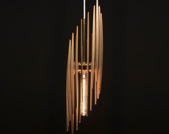 Wood Pendant Light | Wooden Light Fixture | Ceiling Light Fixture | Wooden Lampshade | Modern Wood Chandelier | Wood Chandelier Lighting