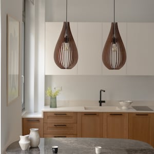 Sophisticated Simplicity: Mid-Century Modern Wooden Pendant Light Fixture Perfect for Every room Let Simplicity Inspire You image 6