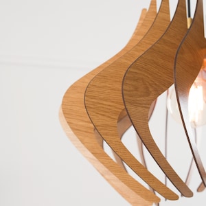Wood pendant light handmade by Dezaart image 7