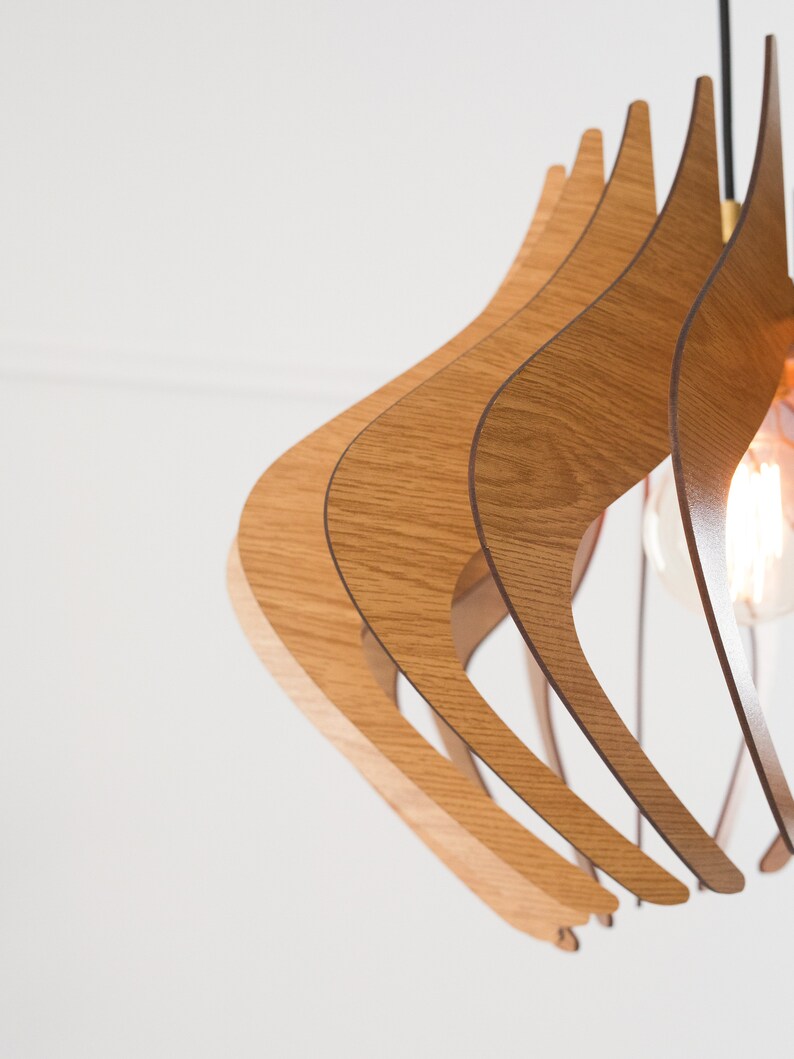 Wood pendant light handmade by Dezaart image 7