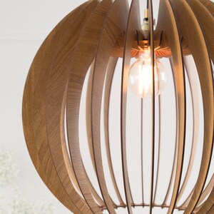 Scandinavian wood pendant light handmade by Dezaart image 3