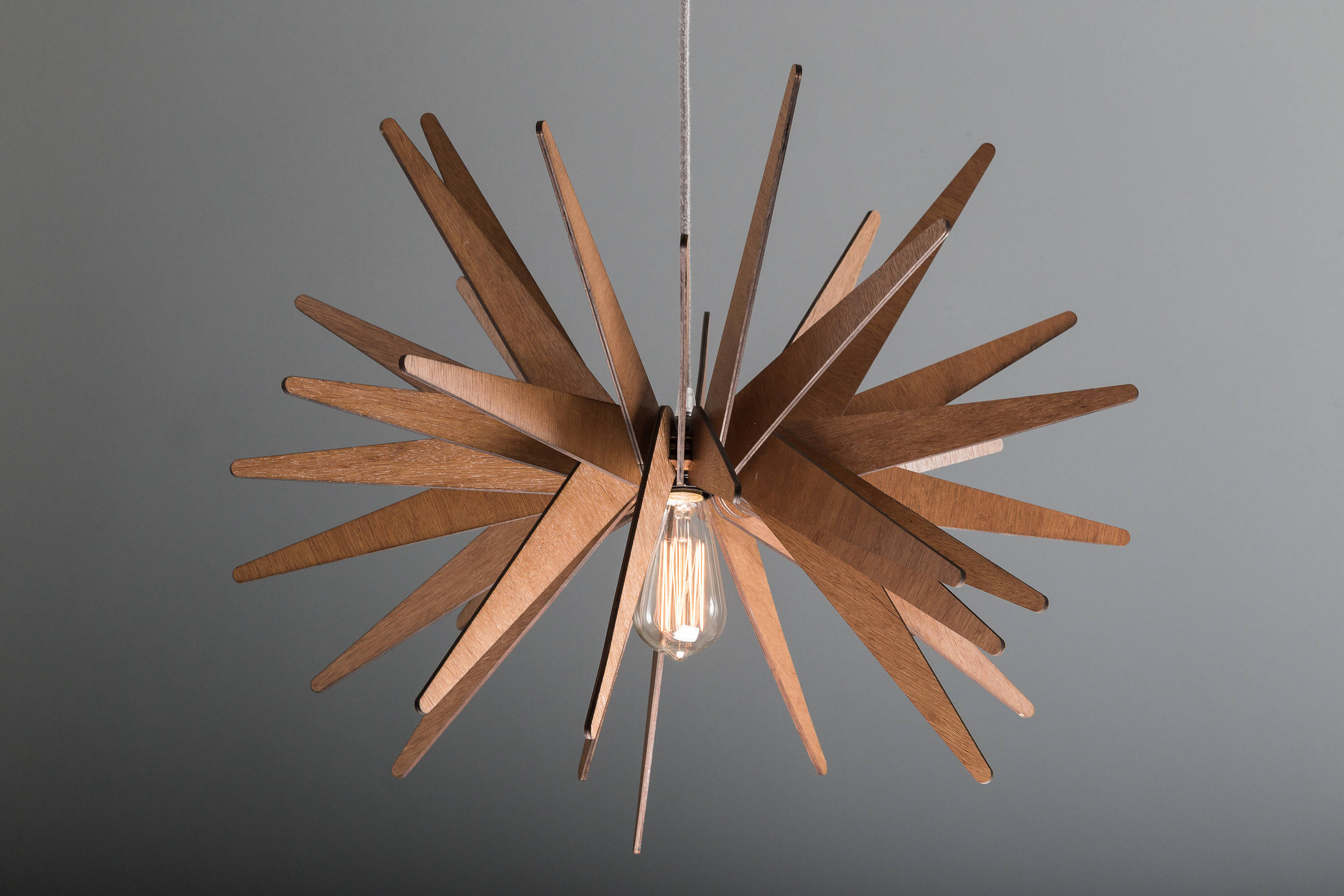 Dezaart Wood Pendant Light Mid Century Modern Chandelier Wood