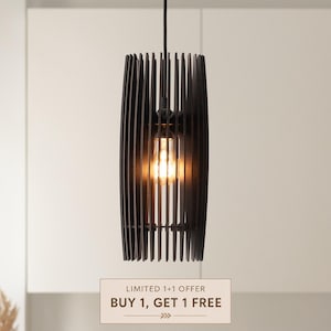 Wood Pendant Light: Scandinavian Modern Hanging Lamp