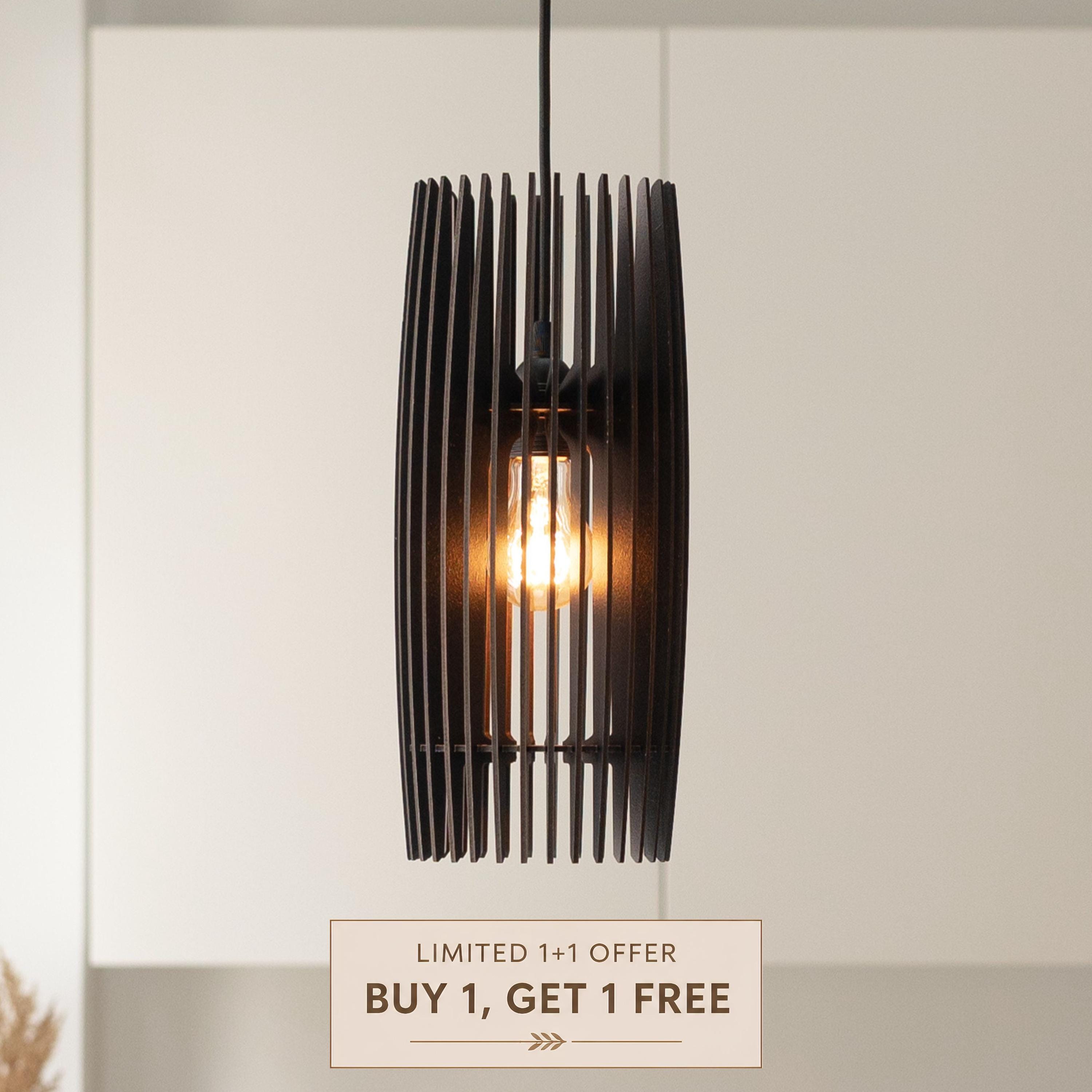 Wood Pendant Light: Scandinavian Modern Hanging Lamp - Etsy