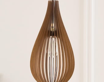 Wooden Light Fixture, Wood Pendant Lamp, Ceiling Light, Mid Century Modern, Kitchen Island Lighting, Scandinavian Design, Natural Wood