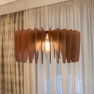 Holz Deckenleuchte, Pendelleuchte, Leuchte aus Holz, Modernes Design, Kücheninsel, Skandinavischer Stil, Mid Century, Hängeleuchte