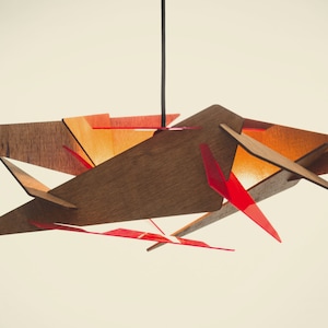 Wooden Ceiling Light, Wood Pendant Lamp, Modern Fixture, Kitchen Island, Nordic Design, Natural Wood, Hanging Light, Handmade Lamp