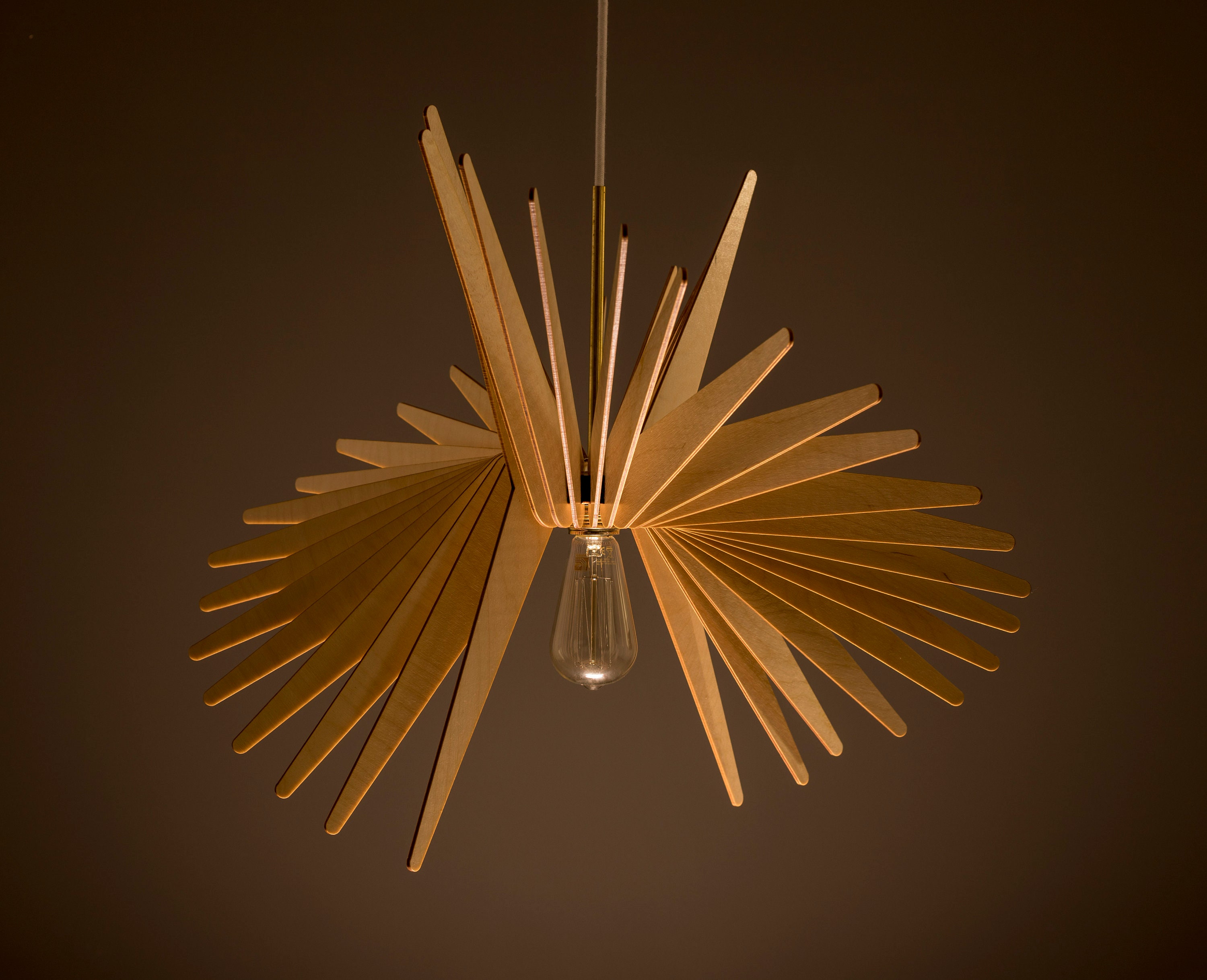 Bird / Wood Lamp / Wooden Lamp Shade / Hanging Lamp / Pendant Light