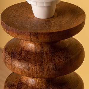 Wood Table Lamp FRUSTUM CONE Iroko image 3