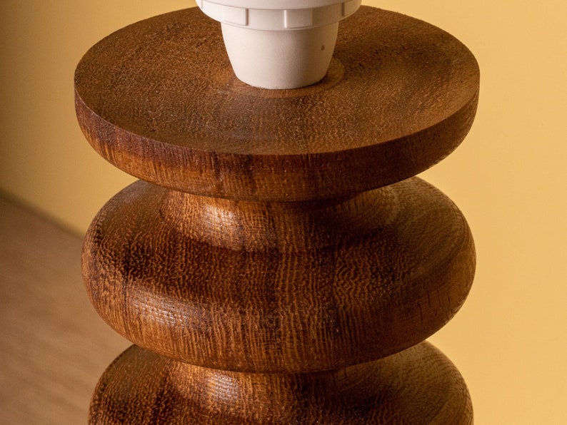 Wood Table Lamp FRUSTUM CONE Iroko image 3