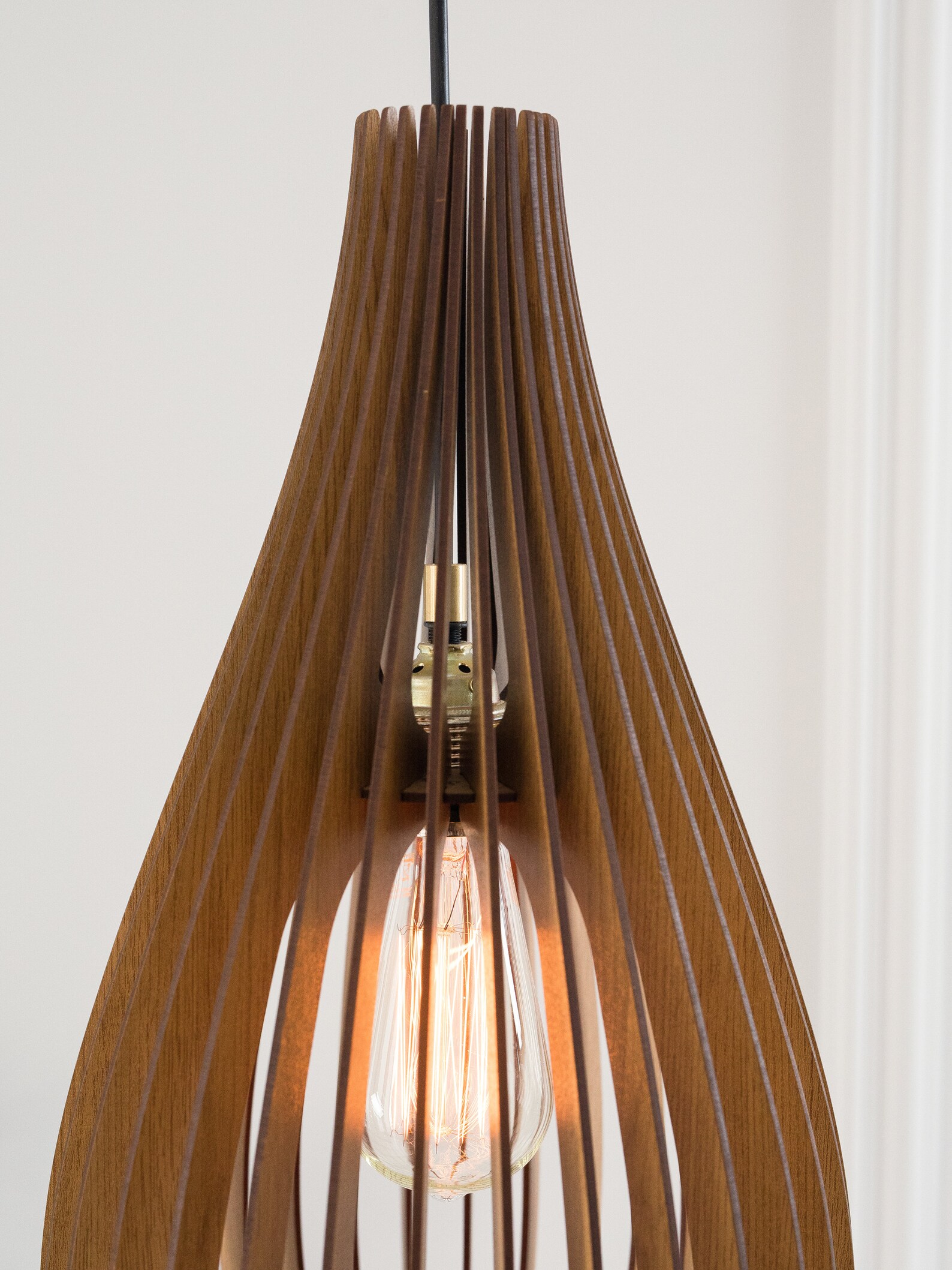 Wood Pendant Light Wood Light Fixture Ceiling Light Etsy