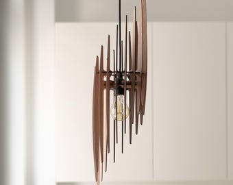 Wooden Pendant Lamp, Wood Ceiling Light, Lighting Fixture, Hanging Lamp, Mid Century Modern, Kitchen Island Light, Scandinavian Design