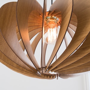 Mid Century Modern Wood Pendant Light image 7