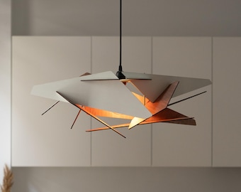 Wooden Pendant Light, Wood Lampshade, Ceiling Fixture, Modern Design, Kitchen Island, Nordic Style, Handmade Light, Natural Oak