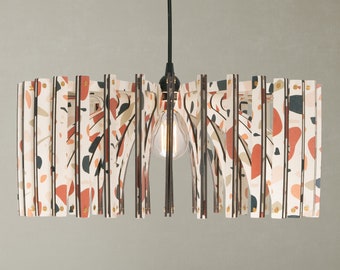 Mid-Century Pendant Light - Embrace Modernity with Woodcrafted Elegance for Dining, Kitchen, or Bedroom Illumination