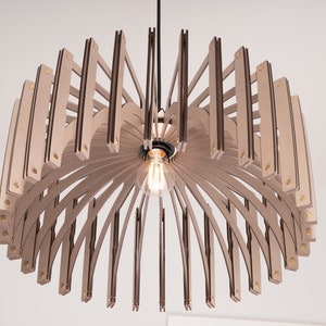 Wooden Light Fixture, Wood Pendant Lamp, Ceiling Light, Nordic Design, Kitchen Island, Modern Chandelier, Handmade Light, Natural Oak