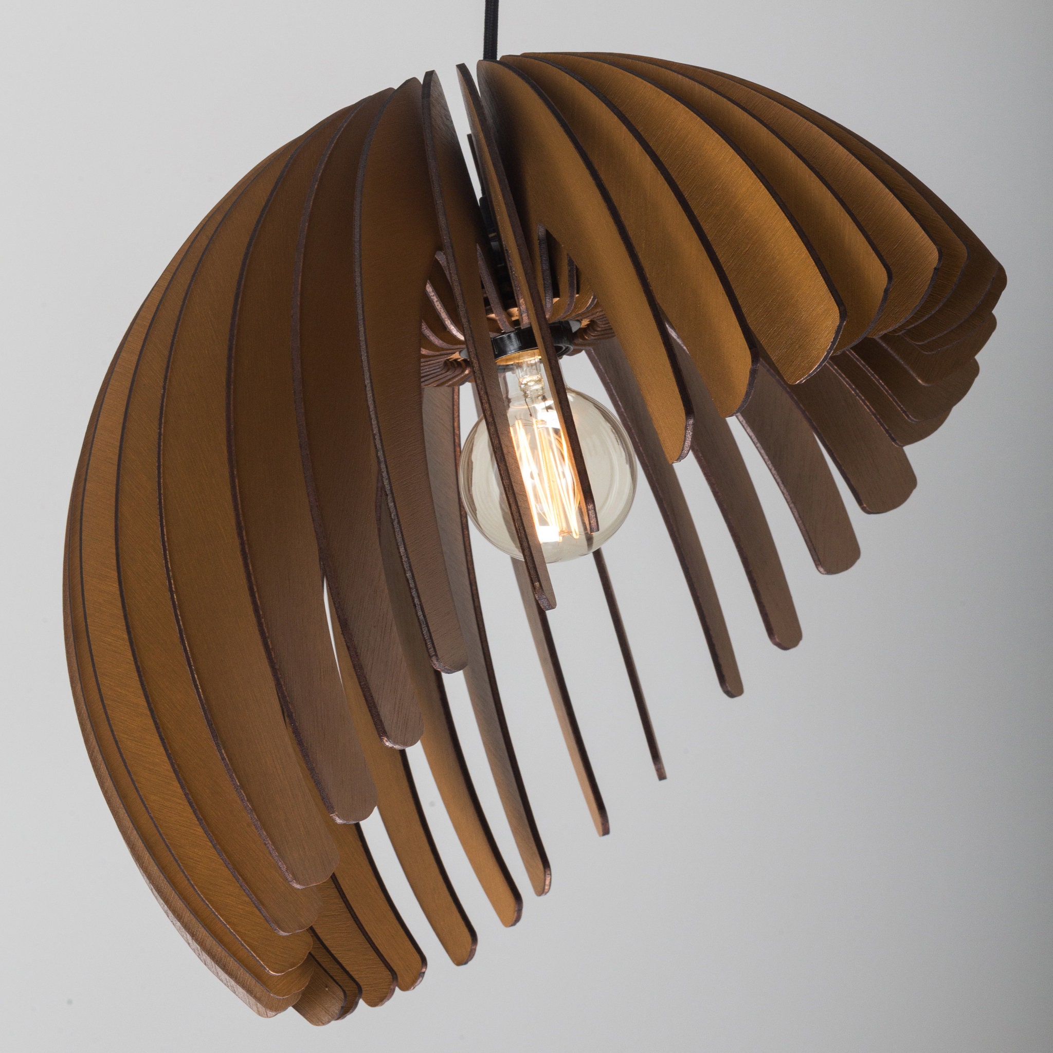 Anhänger Holz Leuchte Deckenleuchte Esszimmer industriellen | Etsy