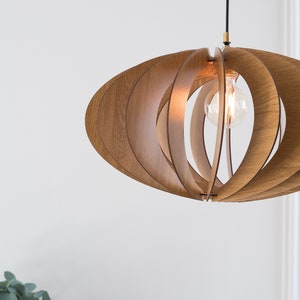 Mid Century Modern Wood Pendant Light image 3