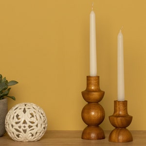 Wood Candle Holder AVACAS image 9