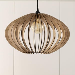 Wooden Light Fixture, Wood Pendant Lamp, Ceiling Light, Modern Design, Kitchen Island, Mid Century, Nordic Style, Handmade Lighting