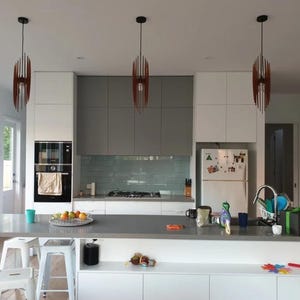 Wooden Pendant Lamp, Wood Ceiling Light, Lighting Fixture, Hanging Lamp, Mid Century Modern, Kitchen Island Light, Scandinavian Design image 7