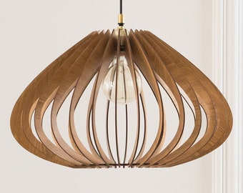 Houten hanglamp | Hanglamp | Moderne houten kroonluchter | Dezaart Houten Kroonluchter | Houten hanglamp | Houten kroonluchterverlichting