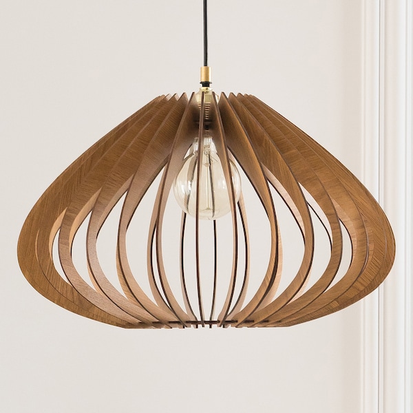 Wood Pendant Light | Hanging Lamp | Modern Wood Chandelier | Dezaart Wood Chandelier | Wood Pendant Lighting | Wood Chandelier Lighting